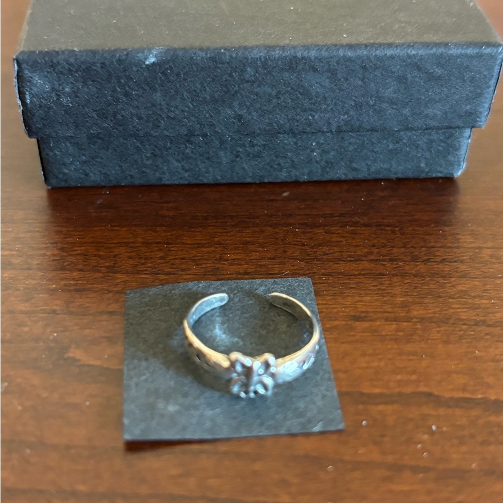 Vtg Sterling Silver 925 Silpada Butterfly Toe Ring, Adjustable New in box